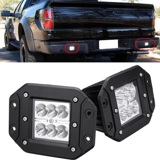 2ピース 4 フラッシュ マウント 投光ランプ 6LED ライト バー バックアップ リバース リア バンパー ランプ 適用: オフロード ラーダ/LADA 4X4 ジープ/JEEP ピックアップ キャンパー トレーラー AL-KK-2674 AL Car parts