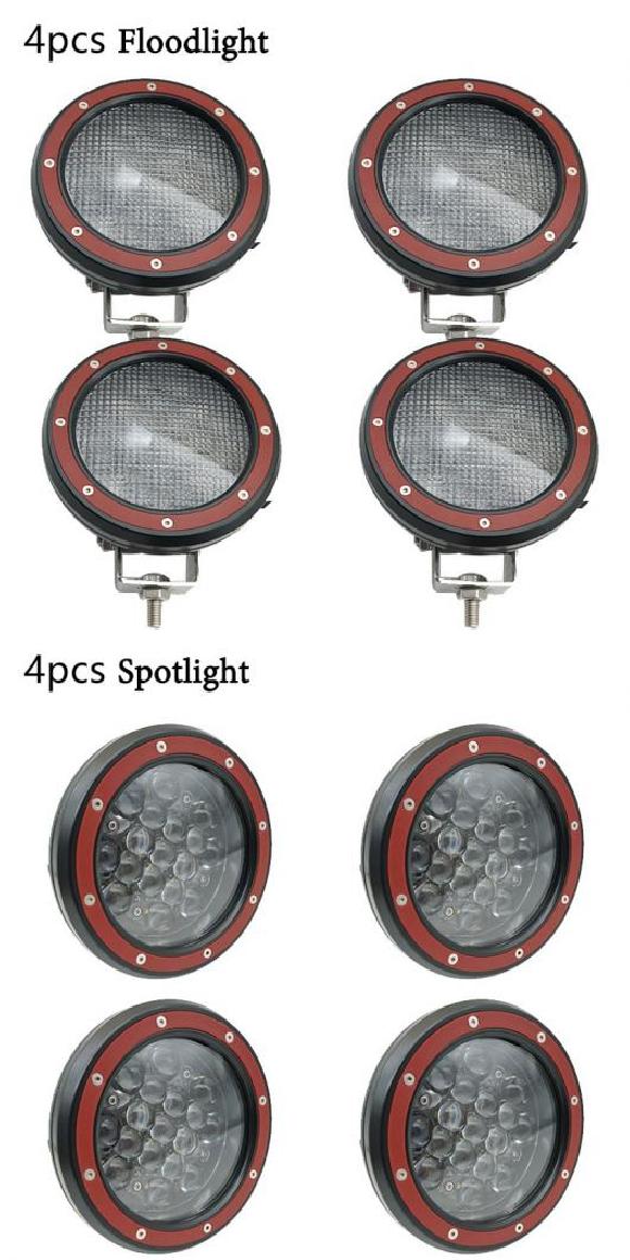 LED ワーク ライト スポットライト 投光ランプ ライト 5 ラウンド 51W スポット 投光ランプ ビーム オフロード ドライビング ライト 適用: 4ピース 投光・4ピース スポット AL-KK-2724 AL Car parts|オートパーツエージェンシー