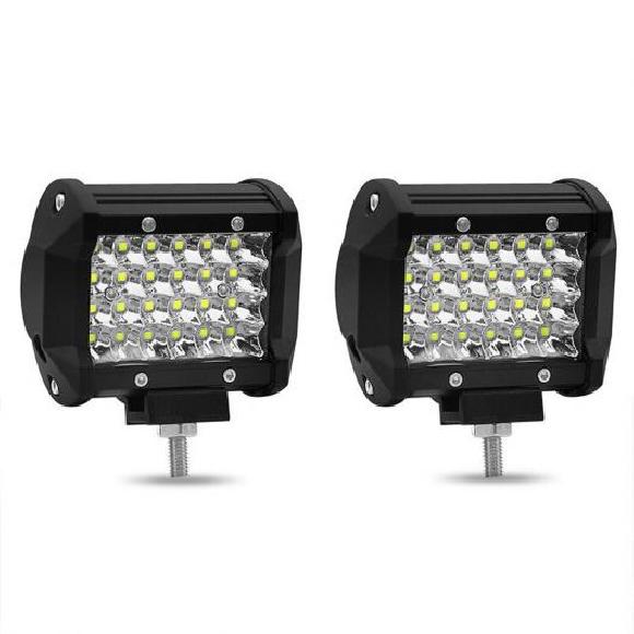 2ピース 18W 60W 72W LED ライト ワーク バー 投光ランプ スポット コンボ ビーム 4インチLED ドライビング ワーキング ランプ フォグ ライト 12V 24V トラック 4WD ATV SUV 2ピース 72W AL-KK-2780 AL Car parts