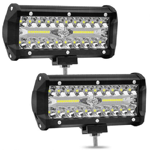 2ピース 18W 60W 72W LED ライト ワーク バー 投光ランプ スポット コンボ ビーム 4インチLED ドライビング ワーキング ランプ フォグ ライト 12V 24V トラック 4WD ATV SUV 2ピース 120W AL-KK-2780 AL Car parts 16,711円