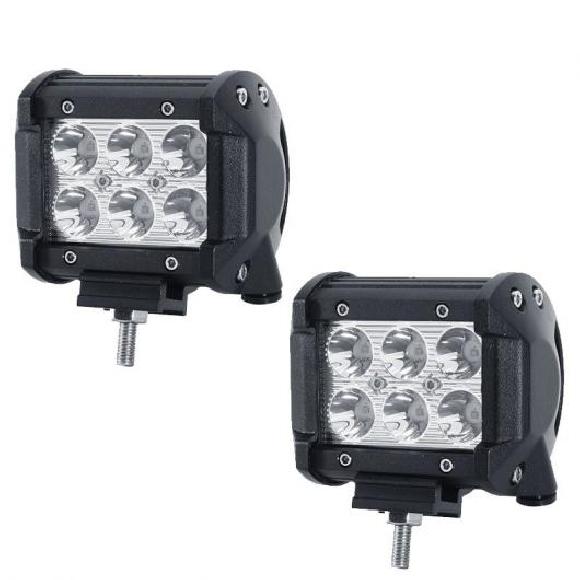 4インチ 18W LED ライト バー スポット オフロード LED ワーク ライト 12 ボルト IP67 LED ドライビング ライト 適用: 4X4 トラック オフ ロード ATV トラック ボート UTV 2ピース AL-KK-2791 AL Car parts