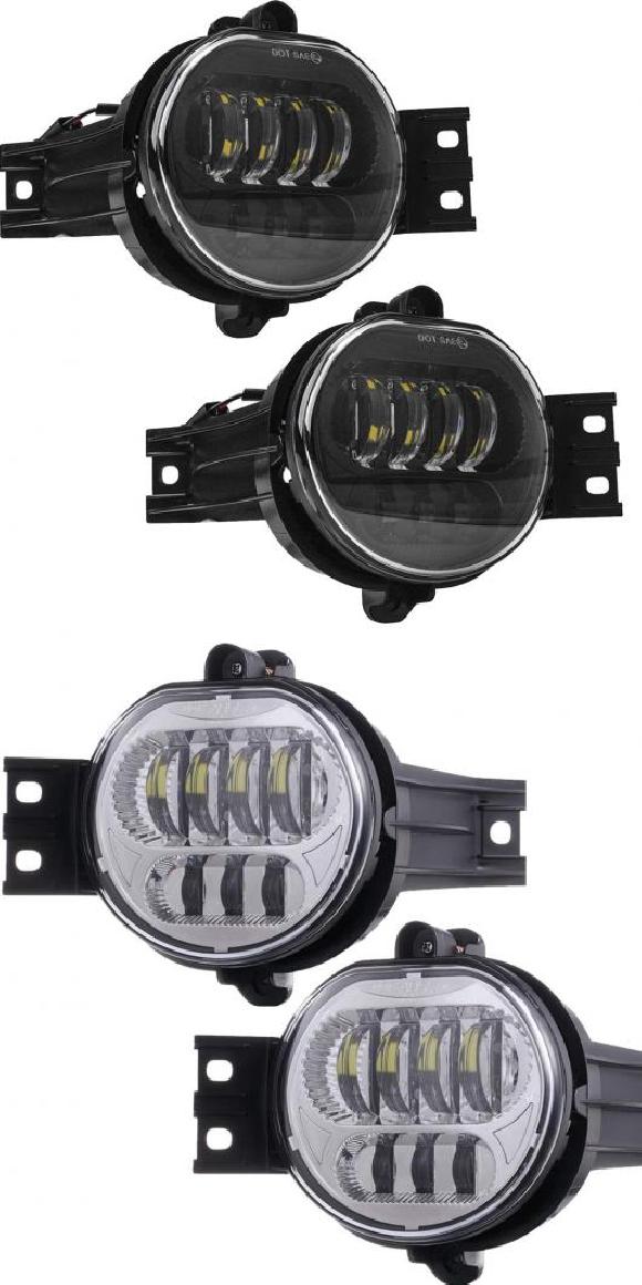 ブラック クローム 1ペア 63W フォグランプ アセンブリ 適用: ダッジ・ラム 1500/2500/3500 ボディ 新スタイルモデルのみ フォグランプ パッシングライト ブラック・シルバー AL-KK-2801 AL Car parts