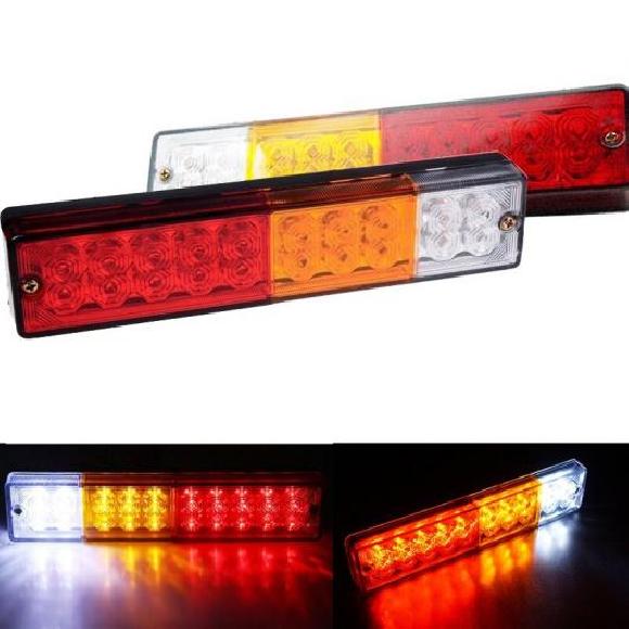 2ピース 防水 LED テールライト リア ランプ ペア ボート トレーラー リア パーツ 適用: トレーラー トラック ライト 2ピース 20LED 12V・24V AL-KK-2817 AL Car parts｜オートパーツエージェンシー