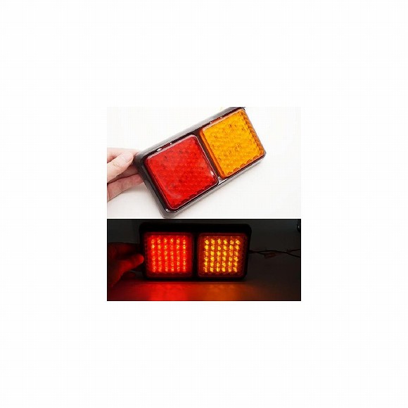2ピース 防水 LED テールライト リア ランプ ペア ボート トレーラー リア パーツ 適用: トレーラー トラック ライト 2ピース 12V・24V AL-KK-2817 AL Car parts