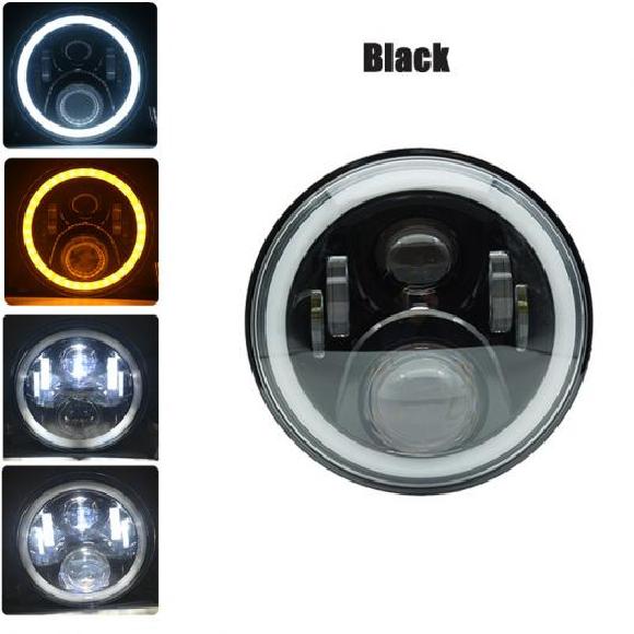 7インチ LED ヘッドライト 6000K H4 H13 60W 適用: 自動車 オートバイ ハイ ロー ビーム ラウンド プロジェクター ヘッドライト アングル アイ 1ピース ブラック AL-KK-2830 2輪 AL Motorcycle parts