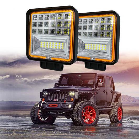 4インチ 126W LED ワーク ライト 10 30V 12V 6000K フォグ ドライビング ライト 適用: オフ-ロード トラック ボート ライト アセンブリ 1ペア AL-KK-2836 AL Car parts