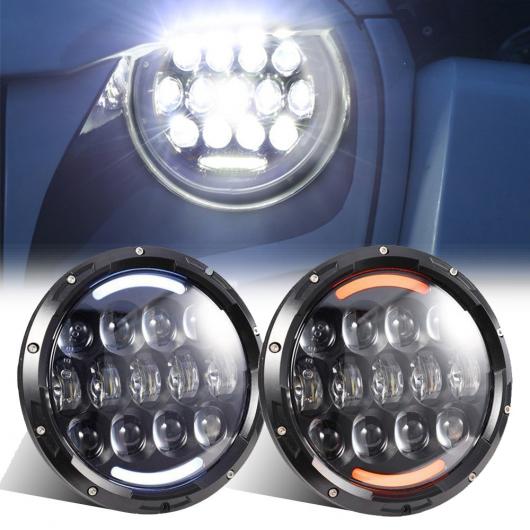 7インチ ラウンド LED ヘッドライト 105W H4 HI/LO ビーム エンジェル アイ ターンシグナルライト ホワイト DRL 適用: ランド ローバー/ROVER ハマー/HUMMER ジープ/JEEP ラングラー AL-KK-2849 AL Car parts|オートパーツエージェンシー