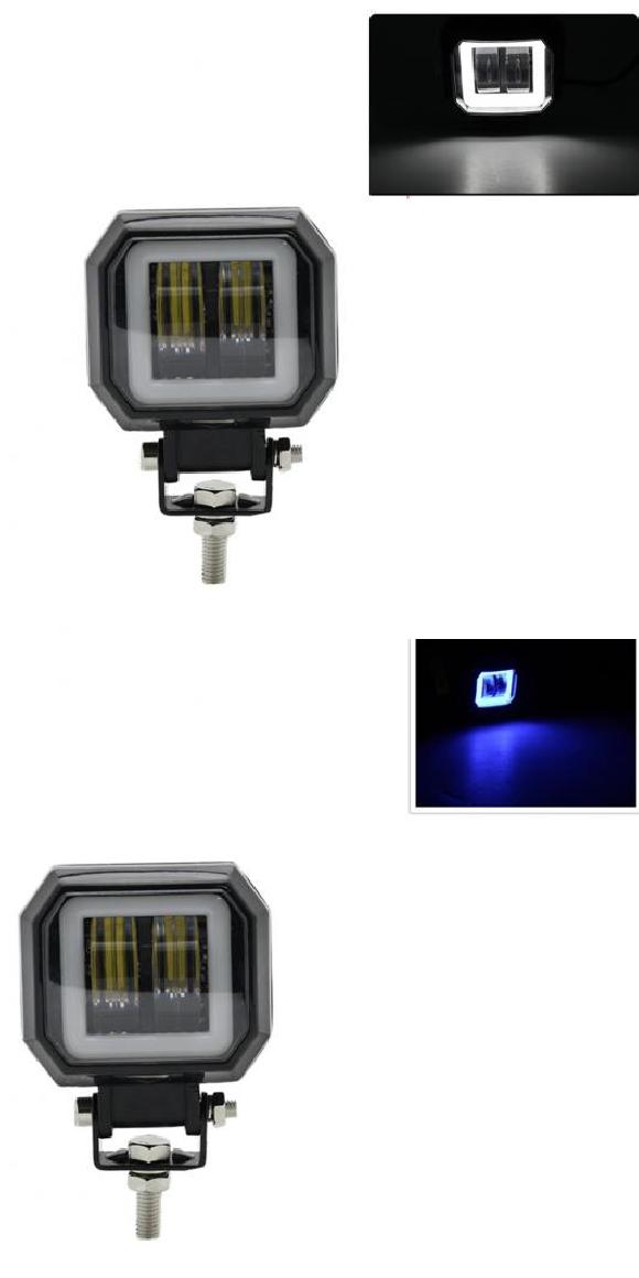 ヘッドライト3インチ 12V 24V 6500K 40W 防水 スクエア LED ポータブル SPOTLIGHTS エンジェルアイ ライト バー オフロード ホワイト ホワイト リング・ホワイト ブルー リング AL-KK-2853 AL Car parts｜オートパーツエージェンシー