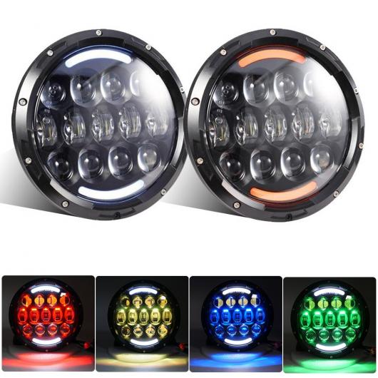 2ピース 105W 7インチ LED ヘッドライト RGB ラウンド ヘッドランプ 12V 24V ホワイト アンバー DRL ウインカー 適用: ランド ROVE 4X4 アーバン ニーヴァ ジープ/JEEP ハマー/HUMMER AL-KK-2860 AL Car parts|オートパーツエージェンシー