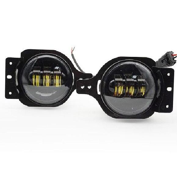 2019 4インチ LED フォグライト 30W 4インチ ドライビング フォグランプ 適用: ジープ/JEEP ラングラー JL 2018 2019 防水 1ペア ブラック 1ペア AL-KK-2873 AL Car parts