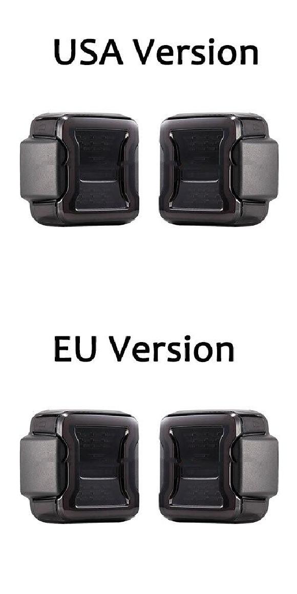 適用: ジープ/JEEP ラングラー JL 2018 2019 テールライト スモーク LEDシリーズ リア ブレーキ リバース テール ライト USA 1ペア USA バージョン・1ペア EU バージョン AL-KK-2882 AL Car parts