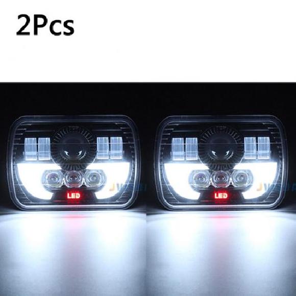 5×7インチ DRL LED ヘッドランプ 5X7 LED トラック ヘッドライト 5X7 HI/LO ビーム スクエア LED ヘッドライト 適用: ジープ/JEEP チェロキー/CHEROKEE XJ 2ピース AL-KK-2908 AL Car parts