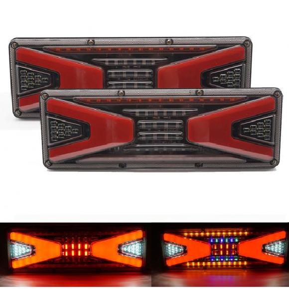 2ピース 24V ユニバーサル 防水 トラック リア テールライト ワーニング ライト リア テールライト ストップ ローリー バス ブレーキ リバース ターン タイプ001~タイプ004 46cm AL-KK-2912 AL Car parts|オートパーツエージェンシー