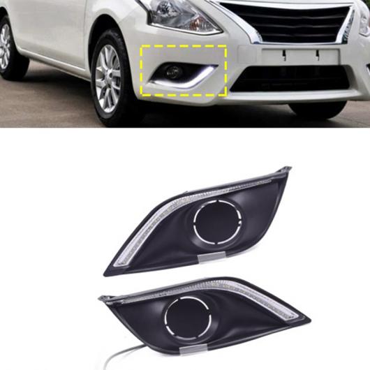 LED デイタイム ランニング ライト 防水 フォグランプ 適用: 日産 アルメーラ ラティオ サニー ヴァーサ 2014 2015 2016 2017 AL-KK-1197 AL Car parts