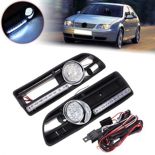 LED デイタイム ライト LED フォグライト バンパー グリル 適用: VW ジェッタ ボーラ MK4 1999-2004 1J5853665B 1J5853666B ブラック AL-KK-1663 AL Exterior parts for cars
