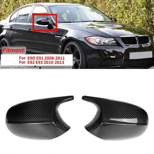 カーボンファイバー リア ビュー ミラー キャップ カバー 適用: BMW 3シリーズ E90 E91 E92 E93 LCI フェイスリフト 2010-2013 カーボン AL-KK-1815 AL Exterior parts for cars