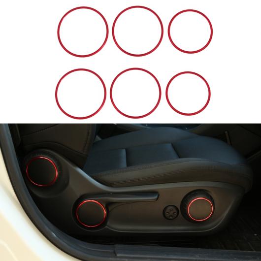 6ピース カーシート アジャスター スイッチ ノブ リング カバー トリム レッド 適用: メルセデス ベンツ A B GLA CLA クラス W176 W117 W246 C117 A180 AL-KK-1784 AL Interior parts for cars