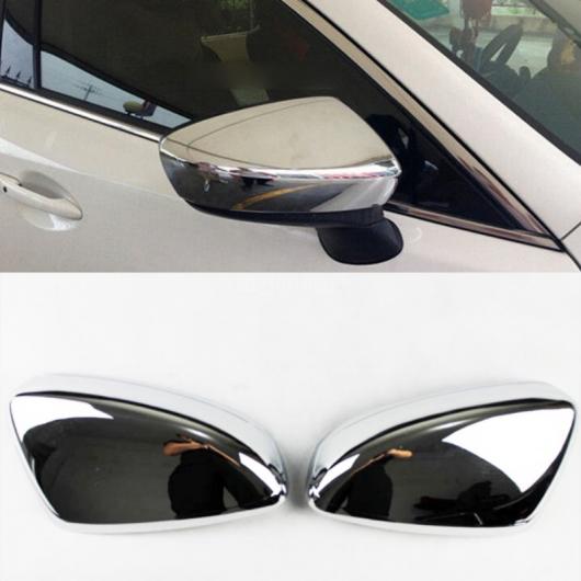 2ピース ABS クローム サイド ミラー バックミラー カバー トリム 適用: MAZDA3 アクセラ M3 2014 2015 AL-KK-3590 AL Exterior parts for cars