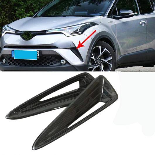 2ピース ABS ブラック エクステリア フロント バンパー サイド グリル カバー トリム 適用: トヨタ C-HR CHR 2016-2017 2018 AL-KK-3822 AL Exterior parts for cars