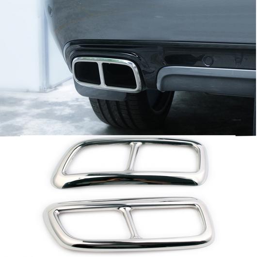 テール エンド パイプ エキゾースト マフラー チップ カバー トリム 2ピース 適用: ボルボ/VOLVO XC90 2016-2019 2020 装飾 トリム ステンレス スチール AL-KK-4130 AL Exterior parts for cars
