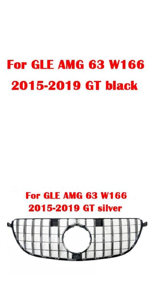 ABS センター グリル GT バンパー バーチカル バー ミドル グリル 適用: メルセデスベンツ GLE AMG 63 W166 2015-2019 GLE63 GT ブラック・GT シルバー AL-KK-4346 AL