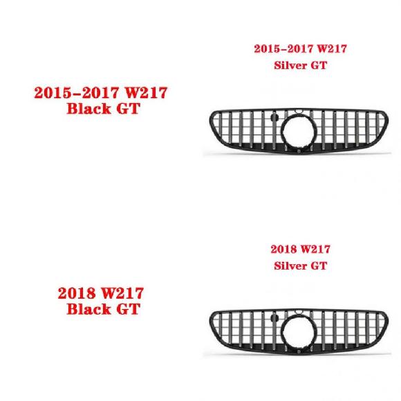 ABS プラスチック GT フロント グリル ミドル グリル 適用: メルセデスベンツ X SLK SLC SL S-クーペ R172 R230 R231 W217 C217 スタイル 5～スタイル 8 AL-KK-4373 AL