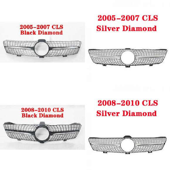ミドル グリル ABS プラスチック フロント グリル 適用: メルセデスベンツ CLS W219 2005-2010 スタイル 1～スタイル 4 AL-KK-4390 AL