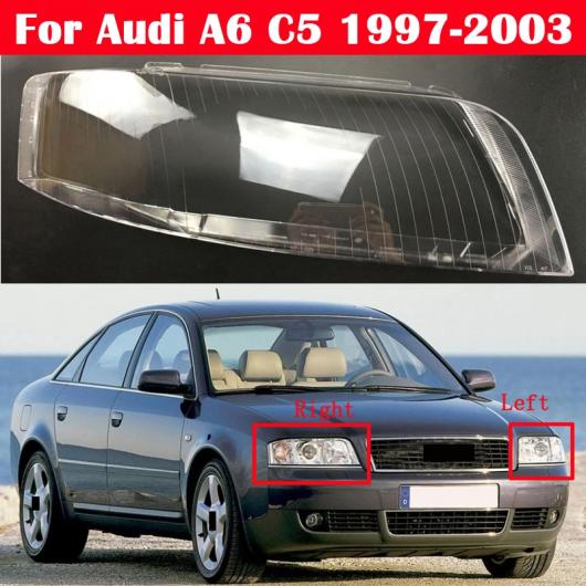 フロント ヘッドランプ ヘッドライト ガラス ランプ シェル クリア レンズ カバー 適用: アウディ/AUDI A6 C5 1997-2003 左・右 AL-KK-4581 AL Car parts