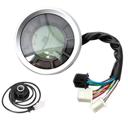 12000RPM 199KM/H ユニバーサル LCD デジタル オドメーター タコメーター シリンダー ギア タコメーター ストローク ストラップ ターボ センサー ブラック AL-KK-5348 AL Car parts｜オートパーツエージェンシー