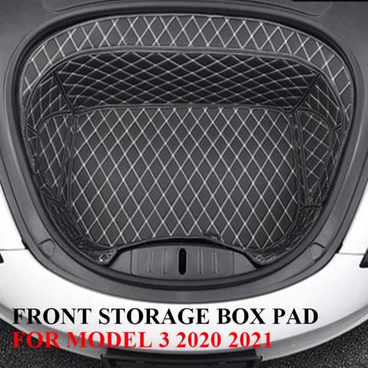 適用: テスラ/TESLA モデル 3 2017-2020 フロント ストレージ ボックス パッド フロント トランク マット 汚れ防止 トランク 保護 マット ブラック AL-KK-5384 AL Car parts