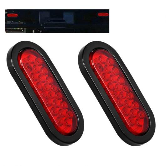 2ピース 6インチ オーバル レッド 22 LED トラック テールライト クリア リバース テールライト 適用: トラック トレーラー ワーニング ライト レッド AL-KK-6282 AL Car parts