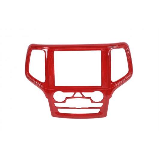 適用: ジープ/JEEP グランド チェロキー/CHEROKEE 2019 2020 セントラル コントロール ナビゲーション 装飾 パネル インテリア アクセサリー ABS カーボンファイバー スタイリング レッド AL-KK-7455 AL Car decorative parts