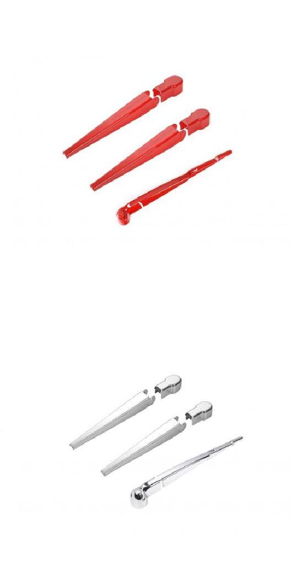 適用: ジープ/JEEP ラングラー JK 2007-2017 フロント リア レイン ワイパー ウインドウ ブレイド 装飾 トリム エクステリア アクセサリー スタイリング ABS クローム レッド・クロム AL-KK-7473 AL Car decorative parts|オートパーツエージェンシー