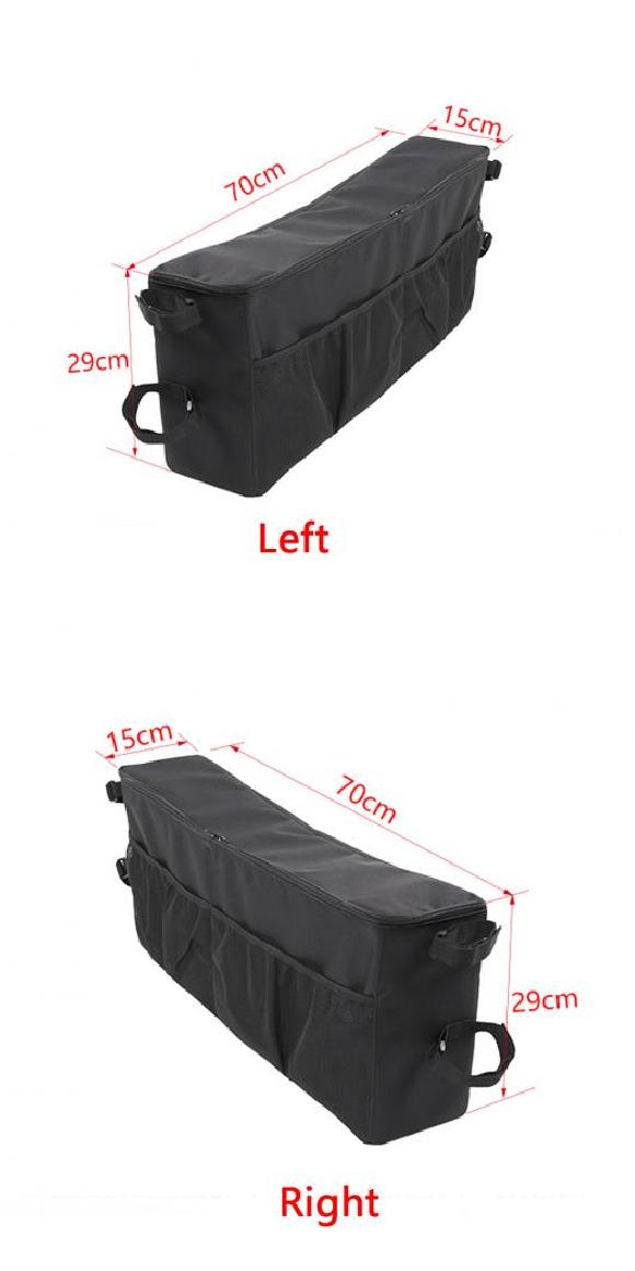 適用: ジープ/JEEP ラングラー TJ 1997-2006 左＆右 トランク オーガナイザー カーゴ オーガナイザー サイド ストレージ バッグ インテリア アクセサリー ブラック 左・右 AL-KK-7529 AL Car supplies