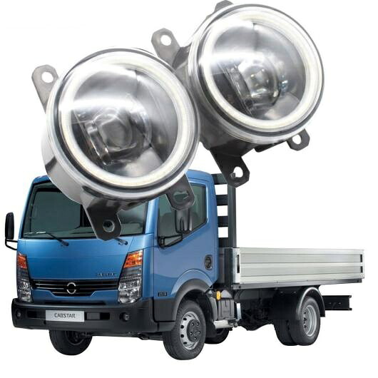 LED フォグライト 適用: 日産 キャブスター E F24M/F24W 2007-2013 LED エンジェルアイ DRL カットラインレンズ ホワイト エンジェルアイ AL-KK-7934 AL Car light