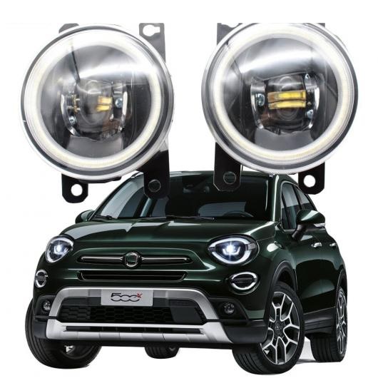 Al Led エンジェルアイ Drl 適用 Al フィアット Fiat 500x 334 パーツ トレッキング 車用品 カットラインレンズ 19 ホワイト フォグライト スポーツ 18 Al Kk 7964 クロス エンジェルアイ