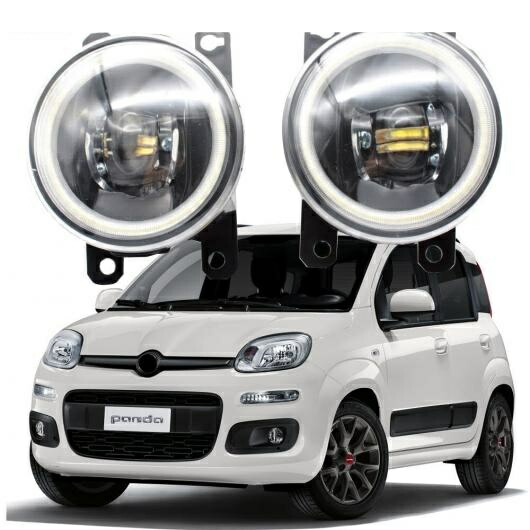 LED エンジェルアイ DRL 適用: フィアット/FIAT パンダ 319 2012 2013 2014 2015 2016 2017 2018 カットラインレンズ フォグライト ホワイト エンジェルアイ AL-KK-7965 AL Car light