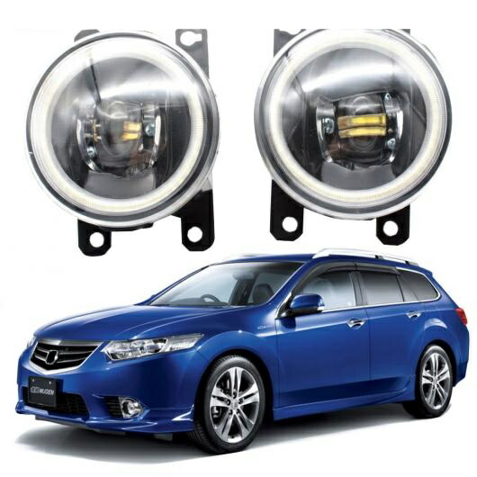 LED エンジェルアイ DRL 適用: ホンダ アコード VIII アキュラ/ACURA TSX 2011-2014 フォグライト カットラインレンズ ホワイト エンジェルアイ AL-KK-7973 AL Car light