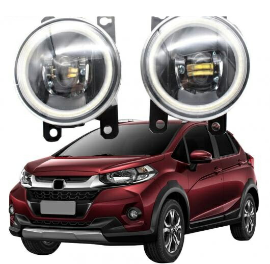 LED エンジェルアイ DRL 適用: ホンダ WR-V 2017 2018 2019 2020 フォグライト カットラインレンズ ホワイト エンジェルアイ AL-KK-7991 AL Car light