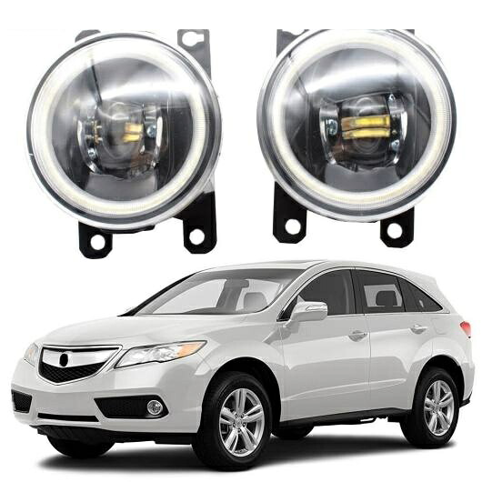 LED エンジェルアイ DRL 適用: アキュラ/ACURA RDX 2012 2013 2014 2015 2016 2017 2018 フォグライト カットラインレンズ ホワイト エンジェルアイ AL-KK-7992 AL Car light