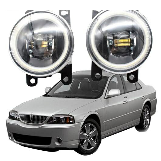 LED エンジェルアイ DRL 適用: リンカーン/LINCOLN LS スポーツ 2006 フォグライト カットラインレンズ 2PS LED ライト ホワイト エンジェルアイ AL-KK-7998 AL Car light｜オートパーツエージェンシー