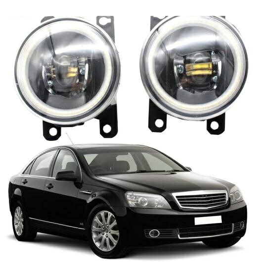 LED フォグライト カットラインレンズ 適用: ホールデン/HOLDEN カプリス WM 2006 2007 2008 2009-2013 LED エンジェルアイ DRL 2ピース フロント ホワイト エンジェルアイ AL-KK-8029 AL Car light