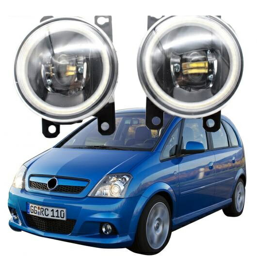LED フォグライト カットラインレンズ 適用: オペル/OPEL ボクスホール/VAUXHALL メリーバ OPC A VXR 2006-2010LED エンジェルアイ DRL フロント ホワイト エンジェルアイ AL-KK-8035 AL Car light