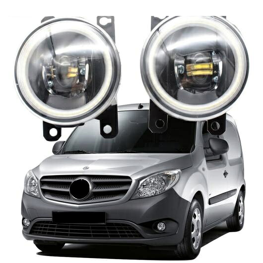 LED フォグライト カットラインレンズ 適用: メルセデス-ベンツ シタン W415 2013 2014 2015 2016 LED エンジェルアイ DRL フロント ホワイト エンジェルアイ AL-KK-8064 AL Car light