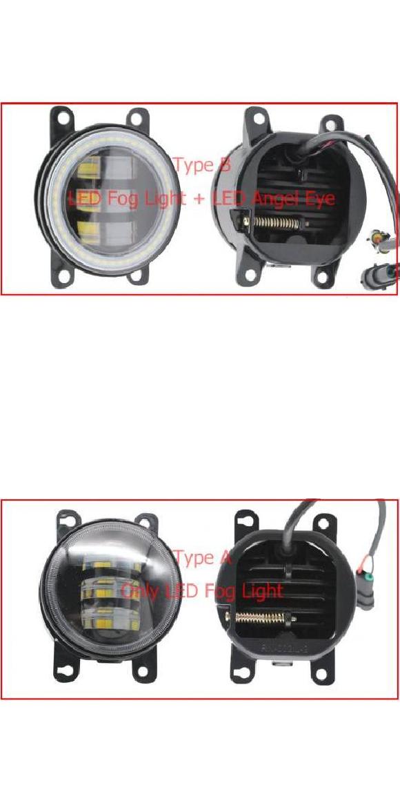 2ピース LED エンジェルアイ DRL 適用: ホンダ シビック FK 2012 2013 2014 2015 2016 2017 LED LED フォグ LED DRL・LEDフォグライトのみ エンジェルアイなし AL-KK-8155 AL Car light｜オートパーツエージェンシー