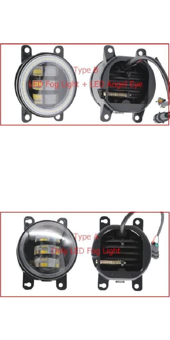 2ピース LED エンジェルアイ DRL 適用: 三菱 モンテロ ショーグン パジェロ 2015 2016 2017 2018 2019 LED フォグ LED DRL・LEDフォグライトのみ エンジェルアイなし AL-KK-8182 AL Car light