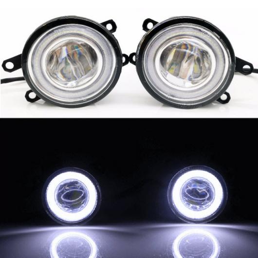 230円 5周年記念イベントが Al 2in1 Led カットラインレンズ フォグライト ランプ 3色 エンジェルアイ Drl 適用 トヨタ ハリアー 14 15 16 ホワイト Al Kk 80