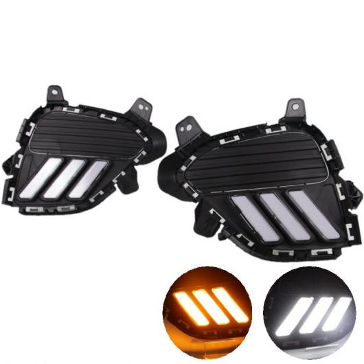 適用: ヒュンダイ/現代/HYUNDAI クレタ IX25 2017 2018 ホワイト DRL ドライビング LED イエロー シグナル フォグ バンパー ライト ホワイト イエロー AL-KK-8415 AL Car light