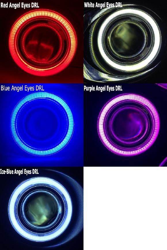 LED COB エンジェルアイ DRL イエロー シグナル ライト H11 フォグライト ハロゲンバルブキット レッド エンジェルアイ～アイスブルー エンジェルアイ 4300K・6000K AL-LL-6051 AL Car parts