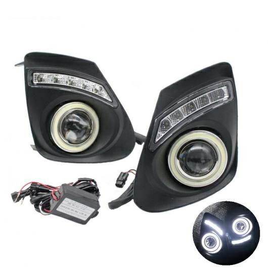 適用: トヨタ カローラ 2012 2013 LED エンジェルアイ DRL シグナル ライト H11 55W キセノンバルブキット レッド エンジェルアイ～アイスブルー エンジェルアイ 4300K・6000K AL-LL-6160 AL Car parts